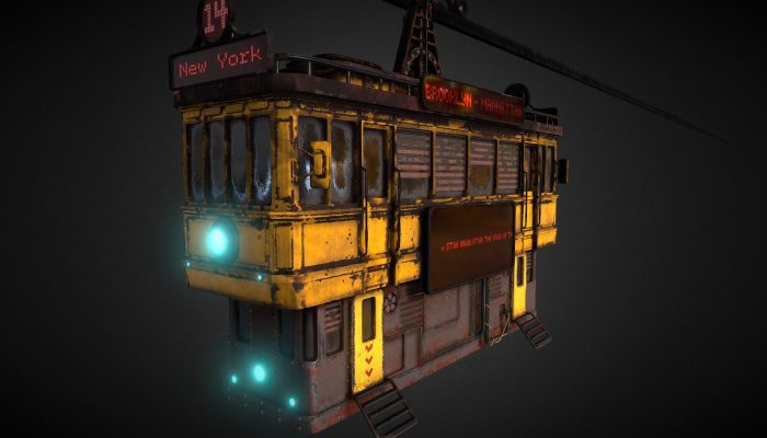 Futuristic cable car